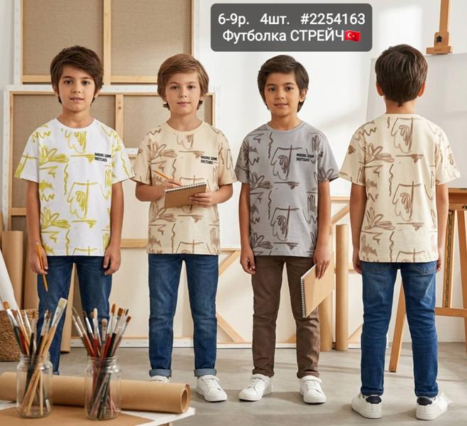 Футболка AMZ (6-9) 225628 grey (лето)