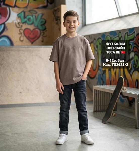 Футболка AMZ (8-12) TO2623-2 beige (лето)
