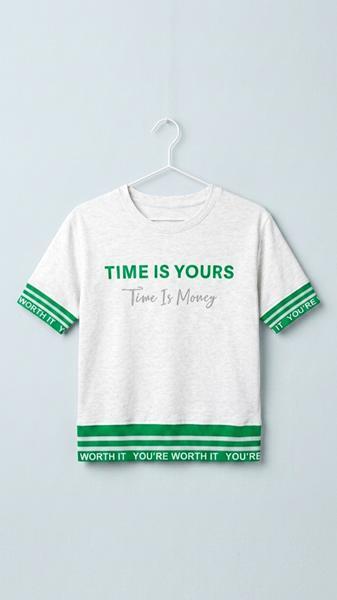 Футболка Dino (8-12) DN1018 l.grey-green (лето)
