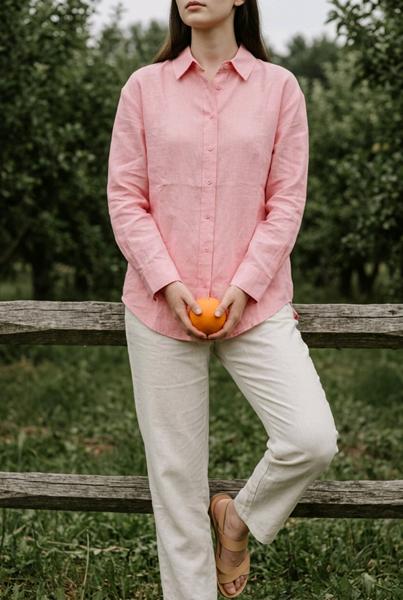 Рубашка Kosta (M-XL) 3560 pink (деми)