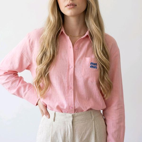 Рубашка Kosta (M-XL) 3565 pink (деми)