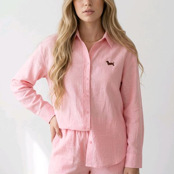 Рубашка Kosta (M-XL) 3566 pink (деми)