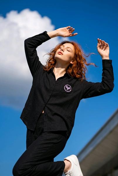 Рубашка Kosta (M-XL) 3567 black (деми)