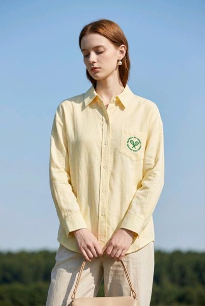 Рубашка Kosta (M-XL) 3567 yellow (деми)