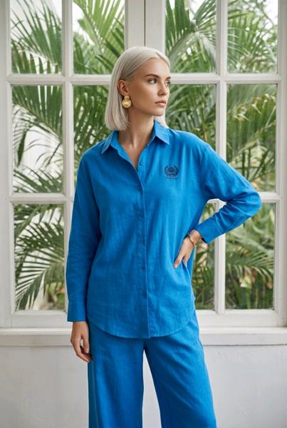 Рубашка Kosta (M-XL) 3570 blue (деми)