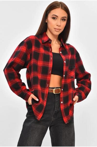 Рубашка Seven Group (M-2XL) 104-1 red (деми)