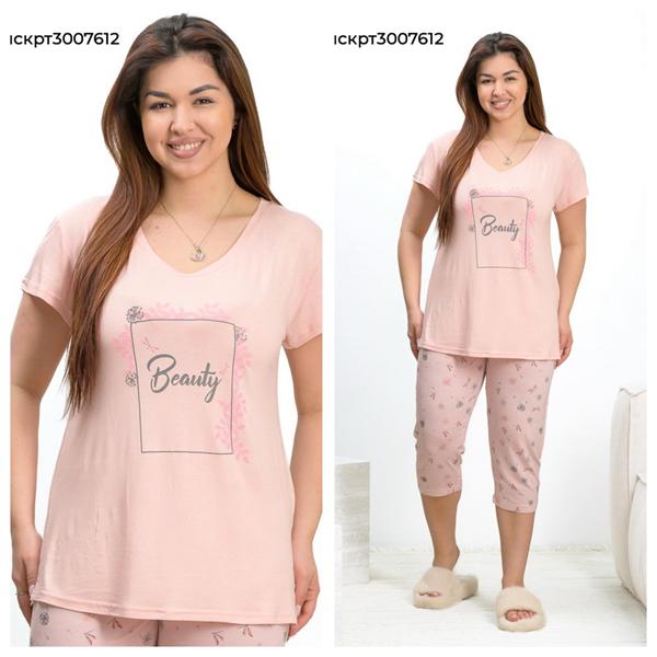 Пижама Vehuiah (3XL-5XL) 3007612 l.beige (лето)