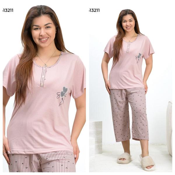Пижама Vehuiah (2XL-4XL) 413211 pink (лето)