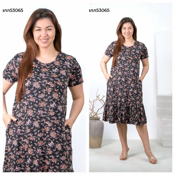 Платье Vehuiah (L-3XL) 53065 black (лето)