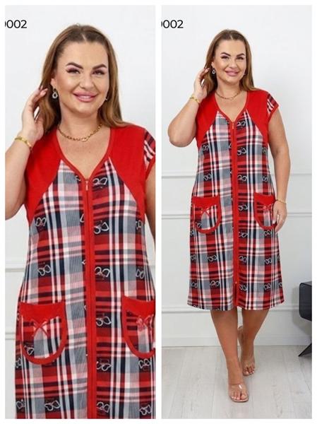 Халат Vehuiah (2XL-6XL) 59002 red (лето)
