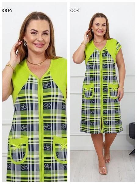 Халат Vehuiah (2XL-6XL) 59004 green (лето)