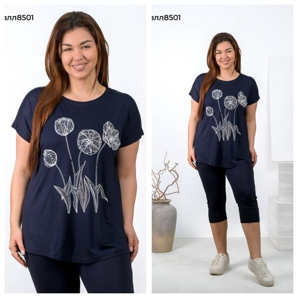 Костюм Vehuiah (2XL-5XL) 8501 navy (лето)