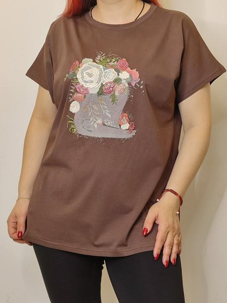Футболка Kosta (48-52) 2120 brown (лето)