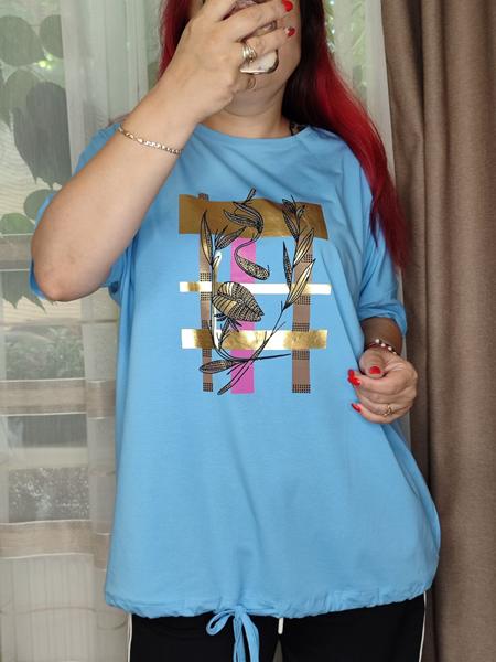 Футболка Kosta (L-XL) 3609 l.blue (лето)
