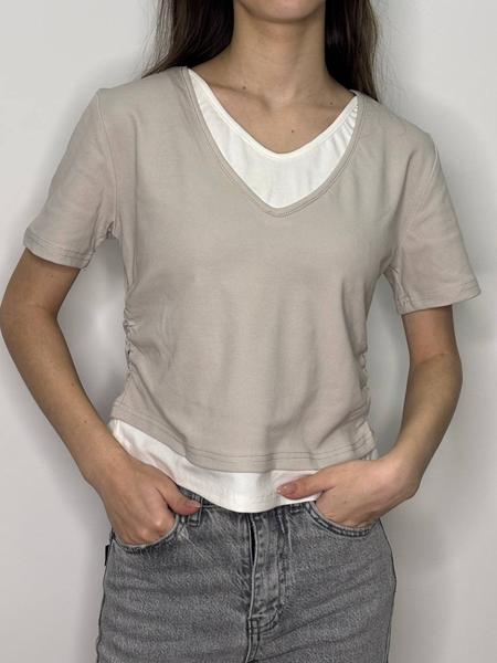Футболка Kosta (42-46) M072 beige (лето)