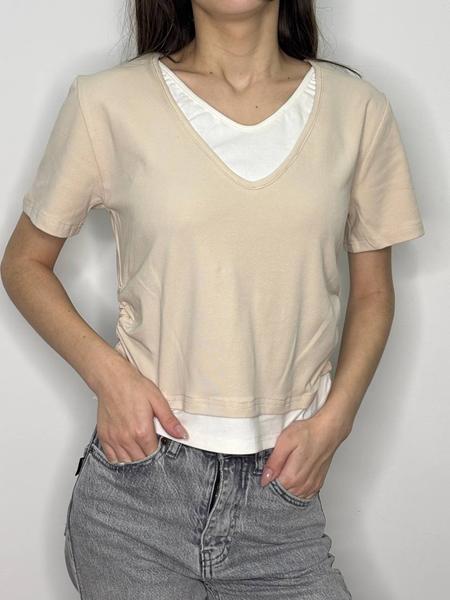 Футболка Kosta (42-46) M072 l.beige (лето)
