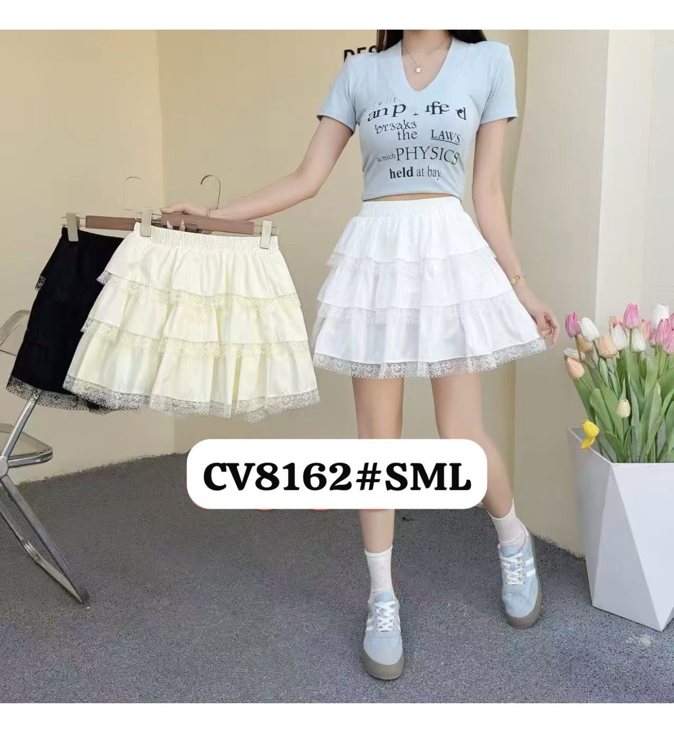 Юбка Dorimodes (S-L) CV8162 black (лето)