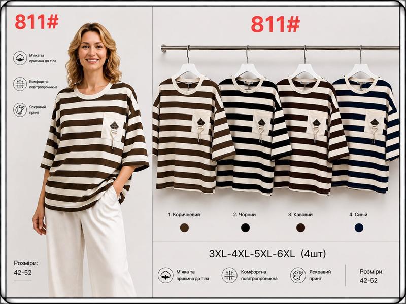 Свитер Immei (3XL-6XL) 811-4 navy (деми)