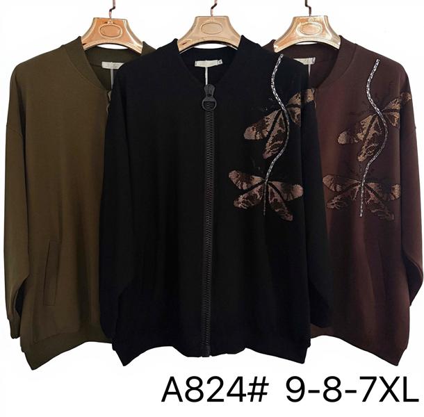 Кофта Immei (7XL-9XL) A824 brown (деми)