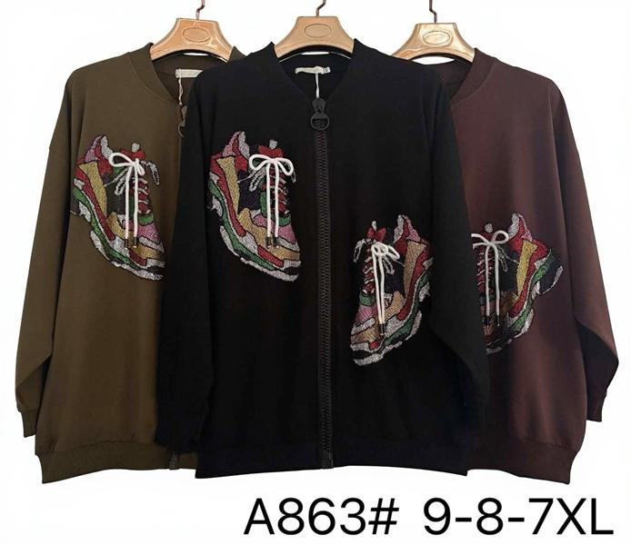 Кофта Immei (7XL-9XL) A863 black (деми)