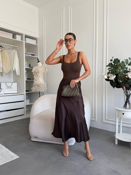 Юбка Akulova (S-XL) 5517 brown (лето)