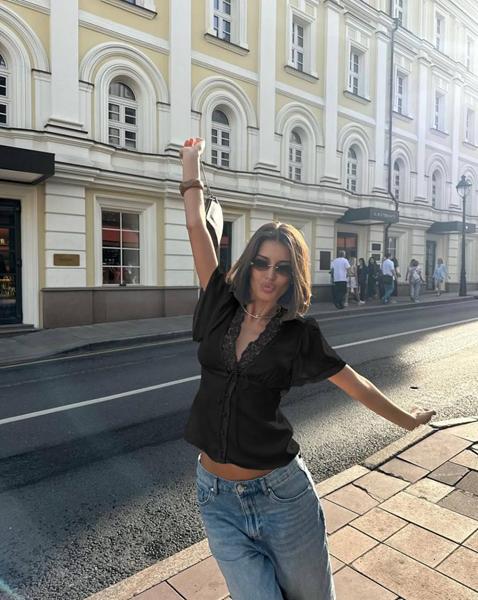 Блузка Akulova (42-48) 373 black (лето)