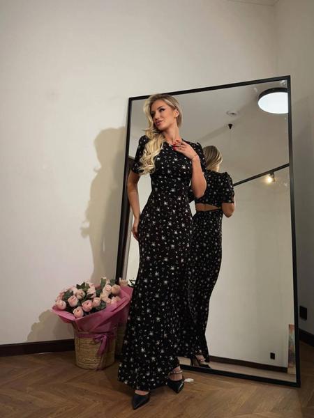 Платье Akulova (42-48) 427 black-white (лето)