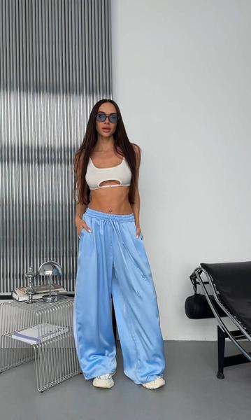 Штаны спорт Akulova (42-52) 421 l.blue (деми)
