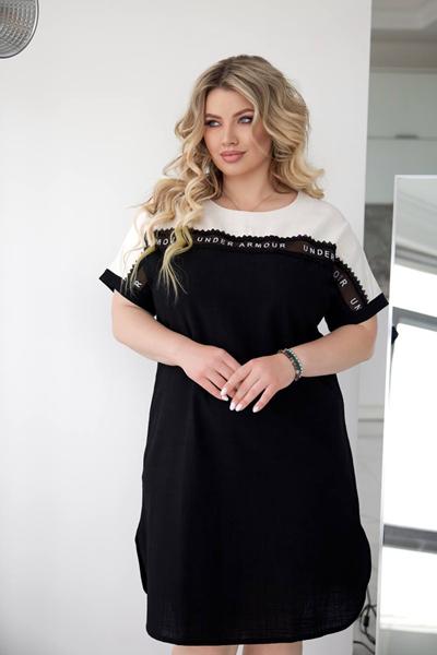 Платье Akulova (46-56) 2054 black-white (лето)