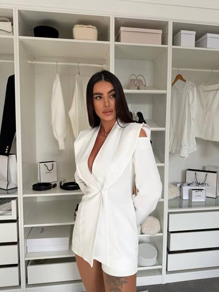 Пиджак Akulova (S-XL) 5715 white (лето)