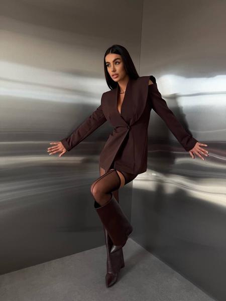 Пиджак Akulova (S-XL) 5715 brown (лето)