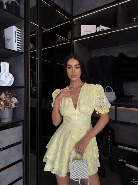 Платье Akulova (S-XL) 5664 yellow (лето)