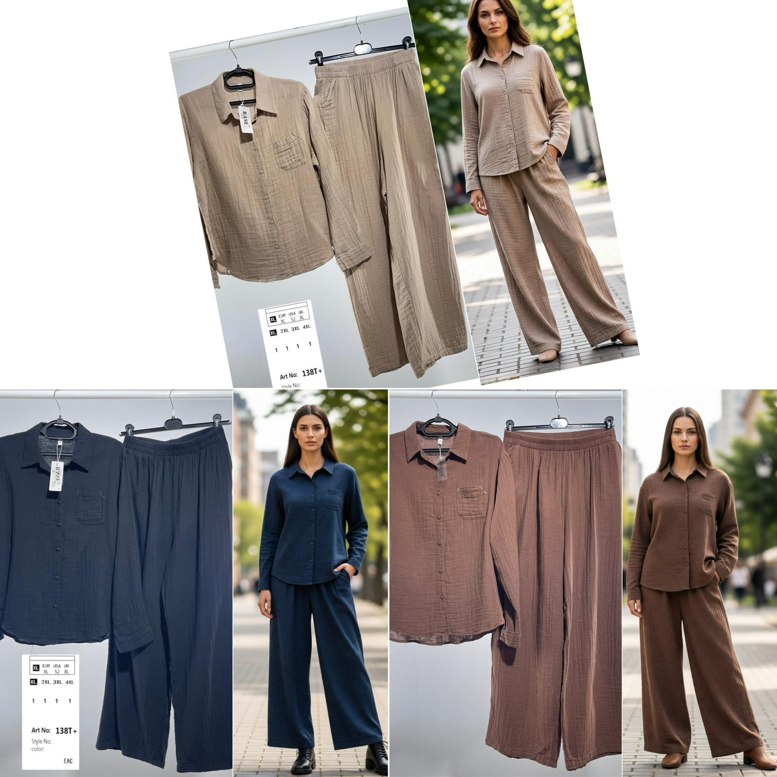 Костюм BASE (XL-4XL) 138T brown (деми)
