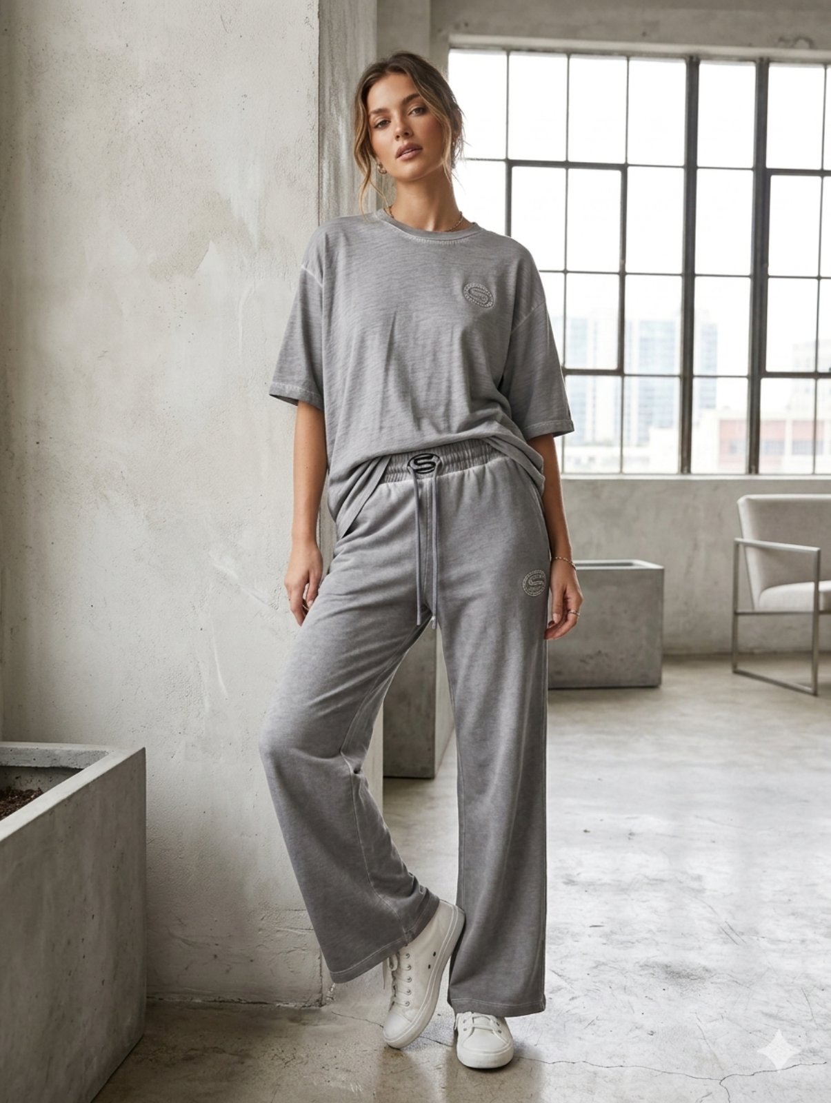 Костюм спорт Dream (S-XL) DM411 grey (лето)