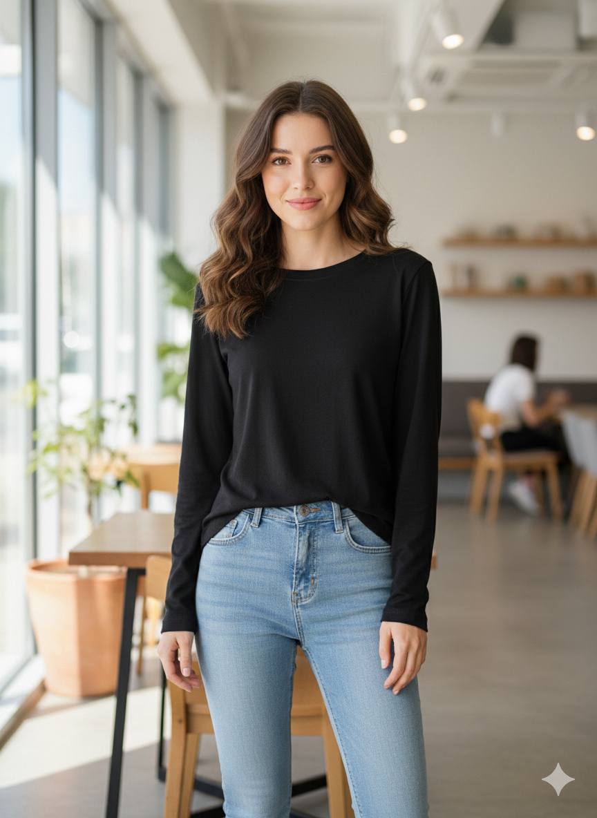 Свитер Dream (S-XL) DM447 black (деми)
