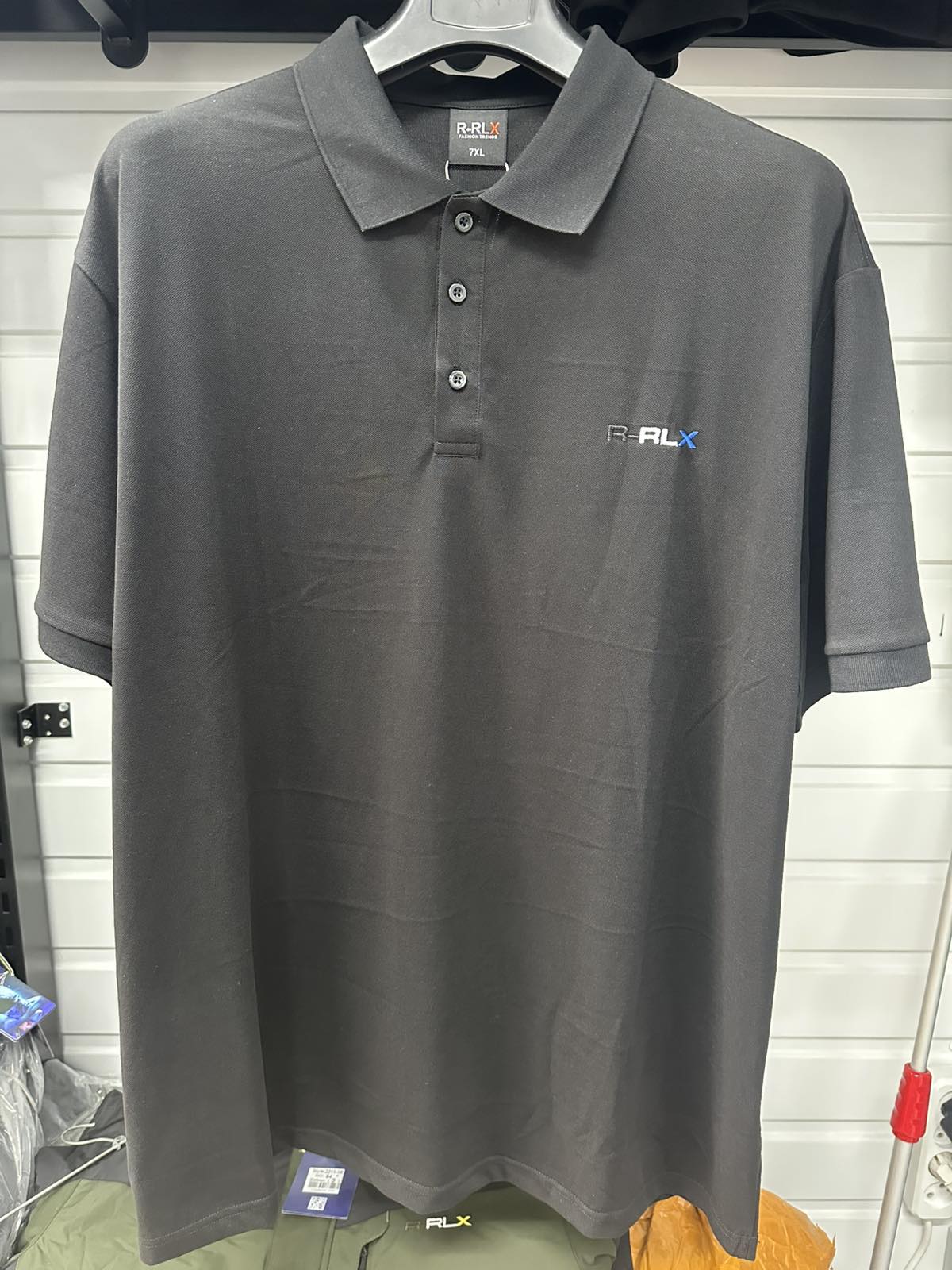 Футболка RLX (L-4XL) 003-1 black (лето)