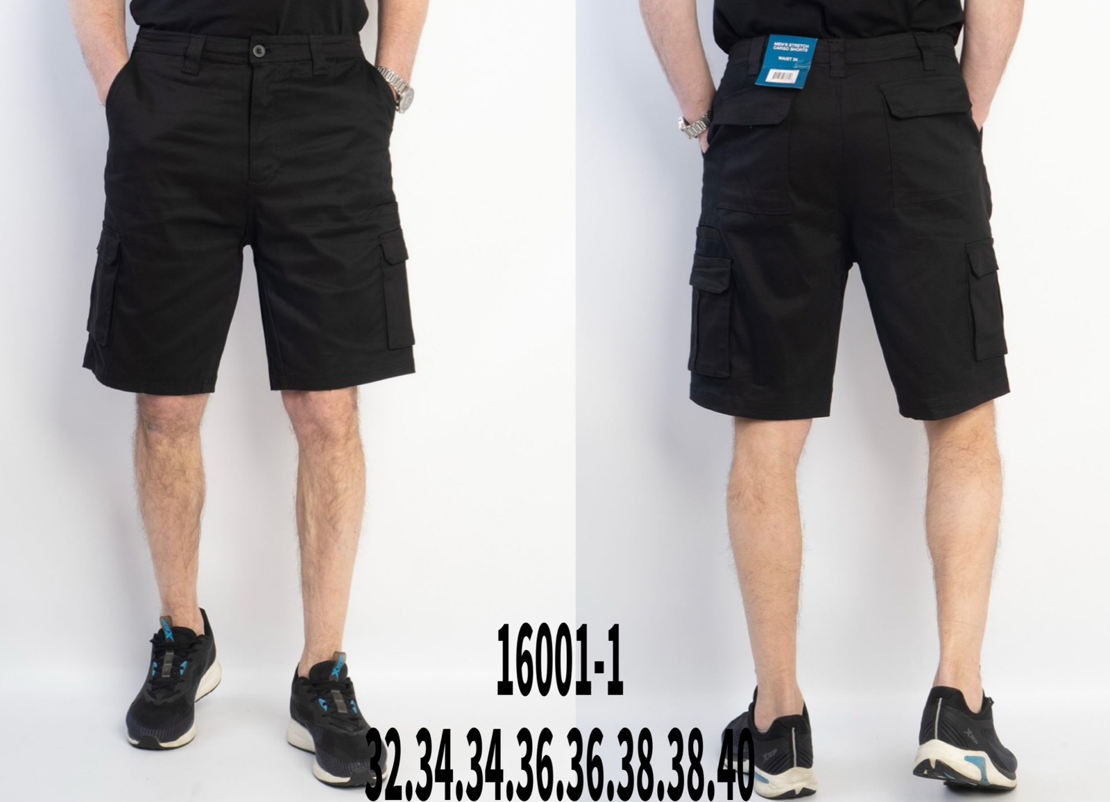 Шорты RLX (32-40) 16001-1 black (лето)