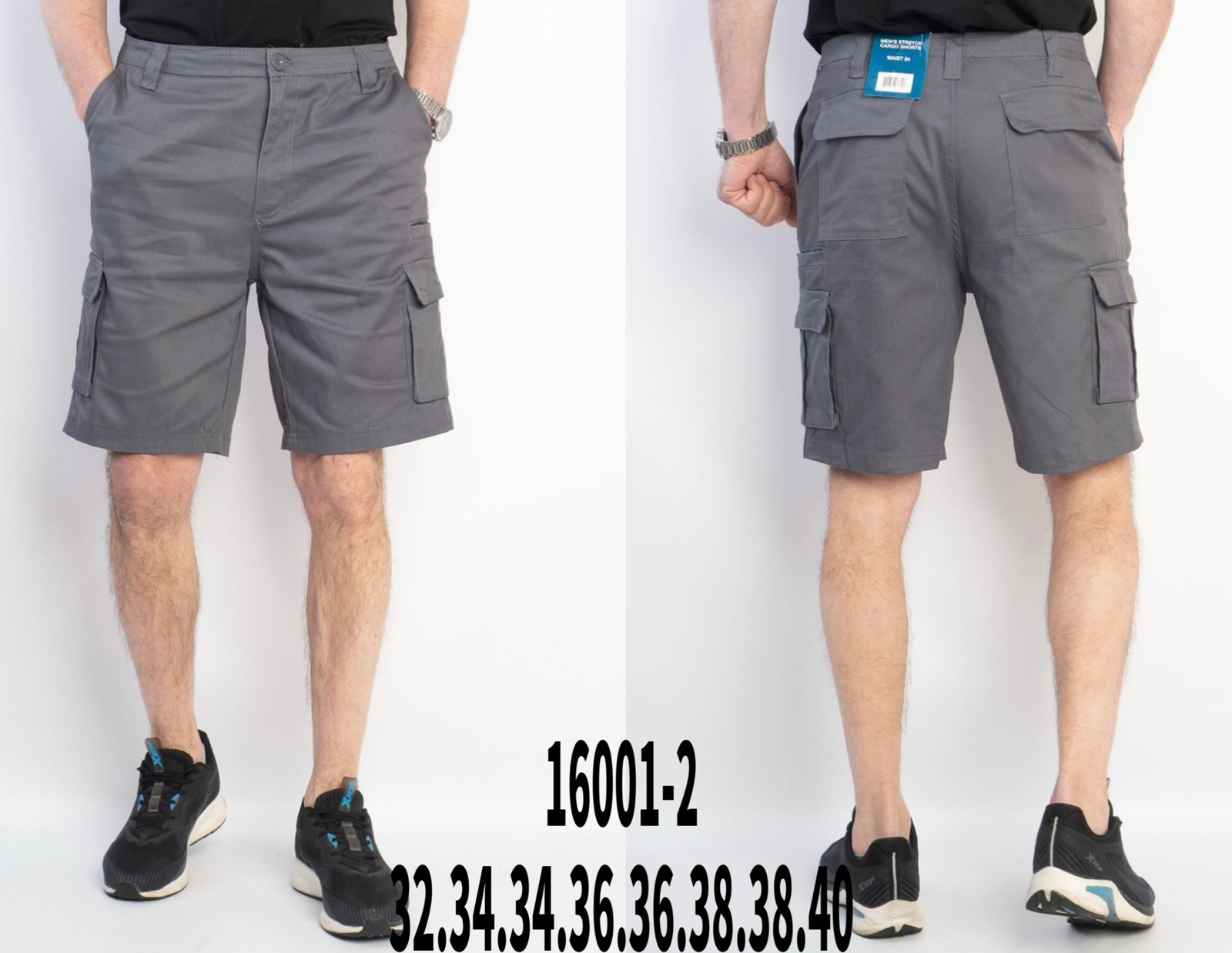 Шорты RLX (32-40) 16001-2 grey (лето)