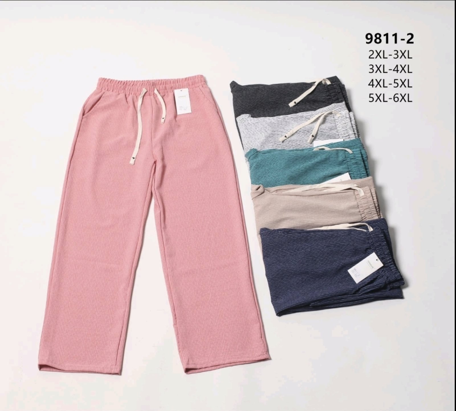 Штаны Hoan (2XL-6XL) 9811-2 mix (деми)