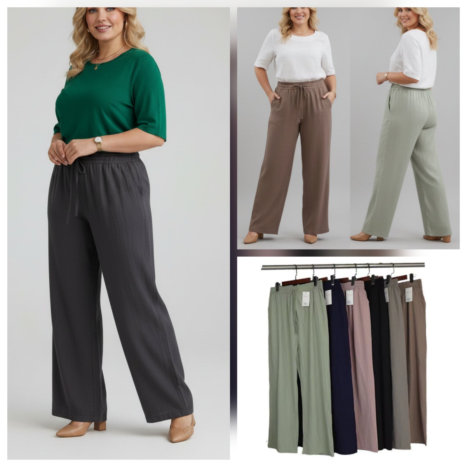 Штаны Hoan (3XL-6XL) HN1290 mix (деми)