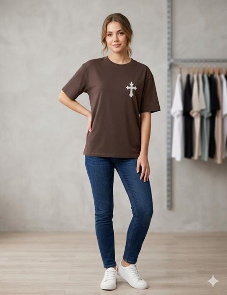 Футболка Newe (2XL-3XL) 400 brown (лето)