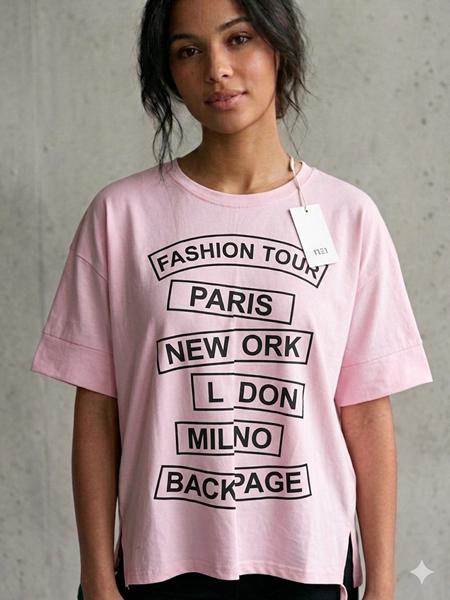 Футболка Newe (4XL-5XL) 400-2 pink (лето)