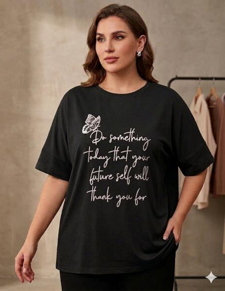 Футболка Newe (4XL-5XL) NW106 black (лето)