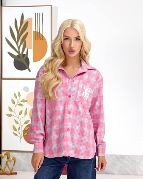 Рубашка Lelis (S-L) 1142-1 pink (деми)