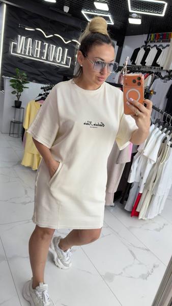 Платье LOVEKAN (S-L) 1727 beige (лето)