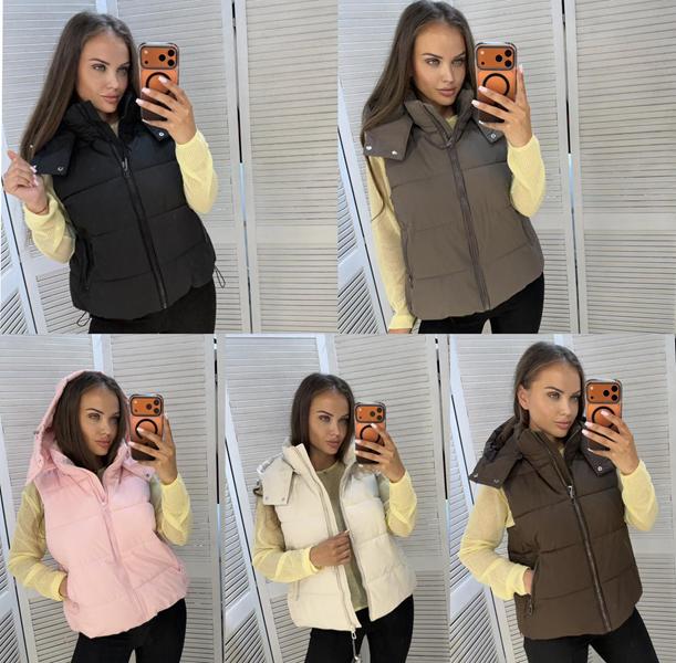 Жилетка DGMD (M-XL) 2603 milk (деми)