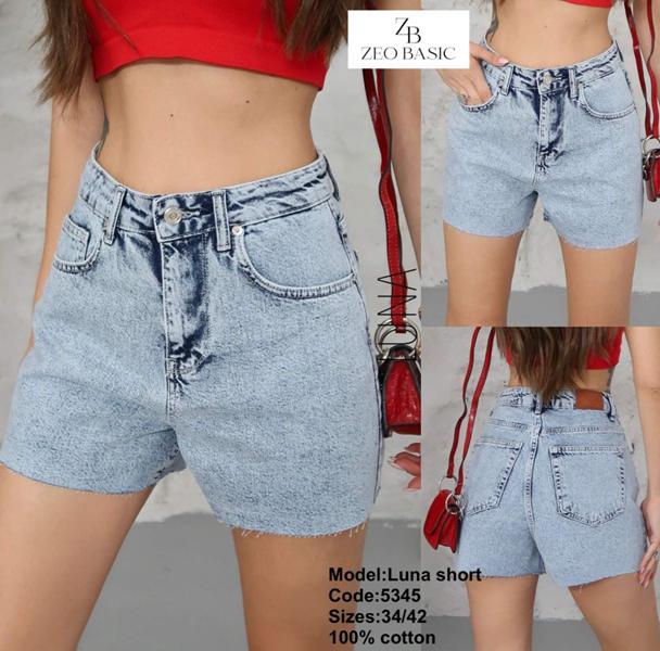 Шорты Jeans Style (34-42) 5345 l.blue (лето)