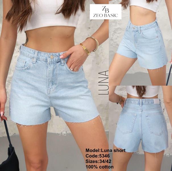 Шорты Jeans Style (34-42) 5346 l.blue (лето)