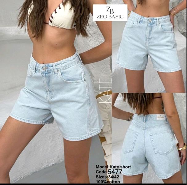 Шорты Jeans Style (34-42) 5477 l.blue (лето)
