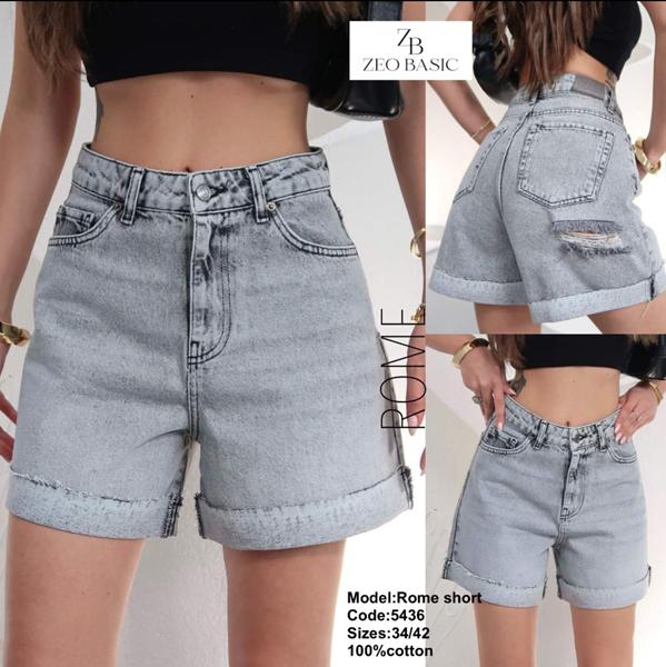 Шорты Jeans Style (34-42) 5436 l.grey (лето)